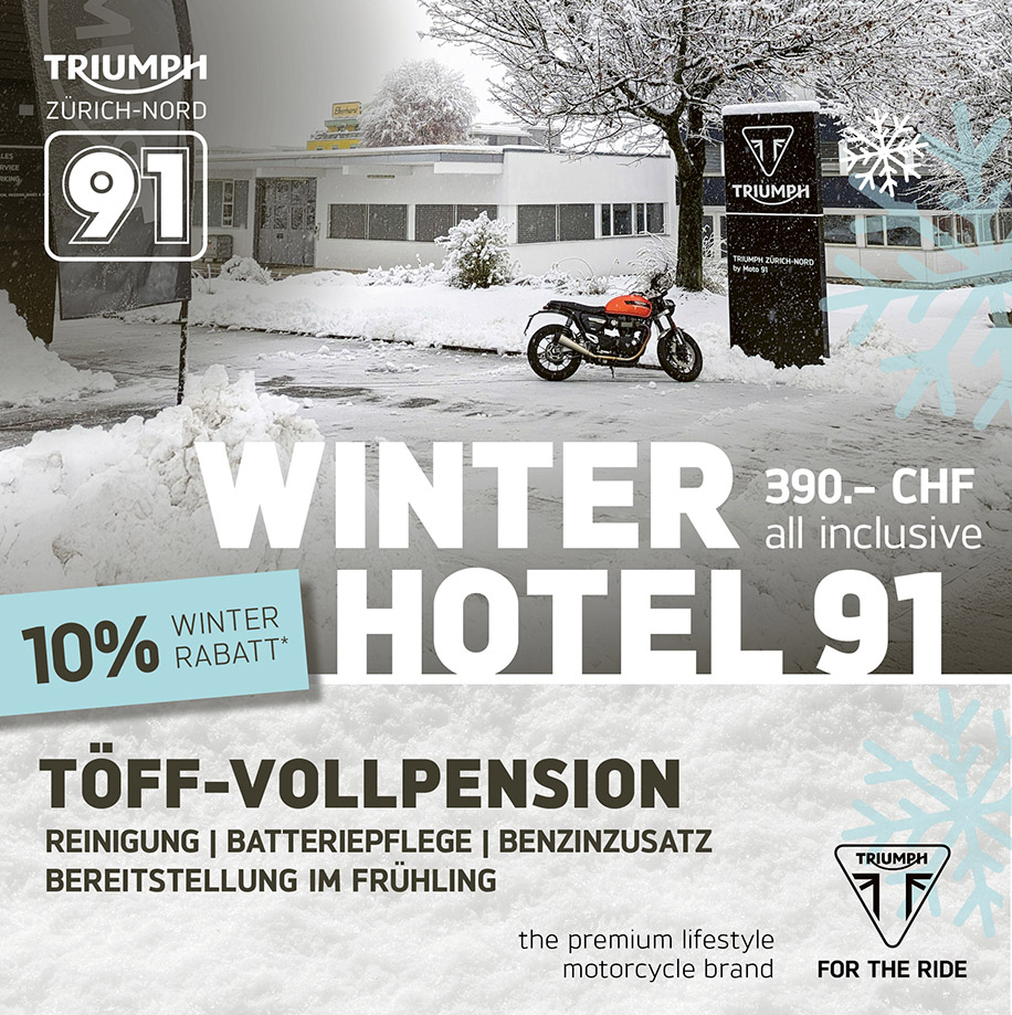 WILLKOMMEN BEI MOTO 91 AG - Triumph Zürich Nord