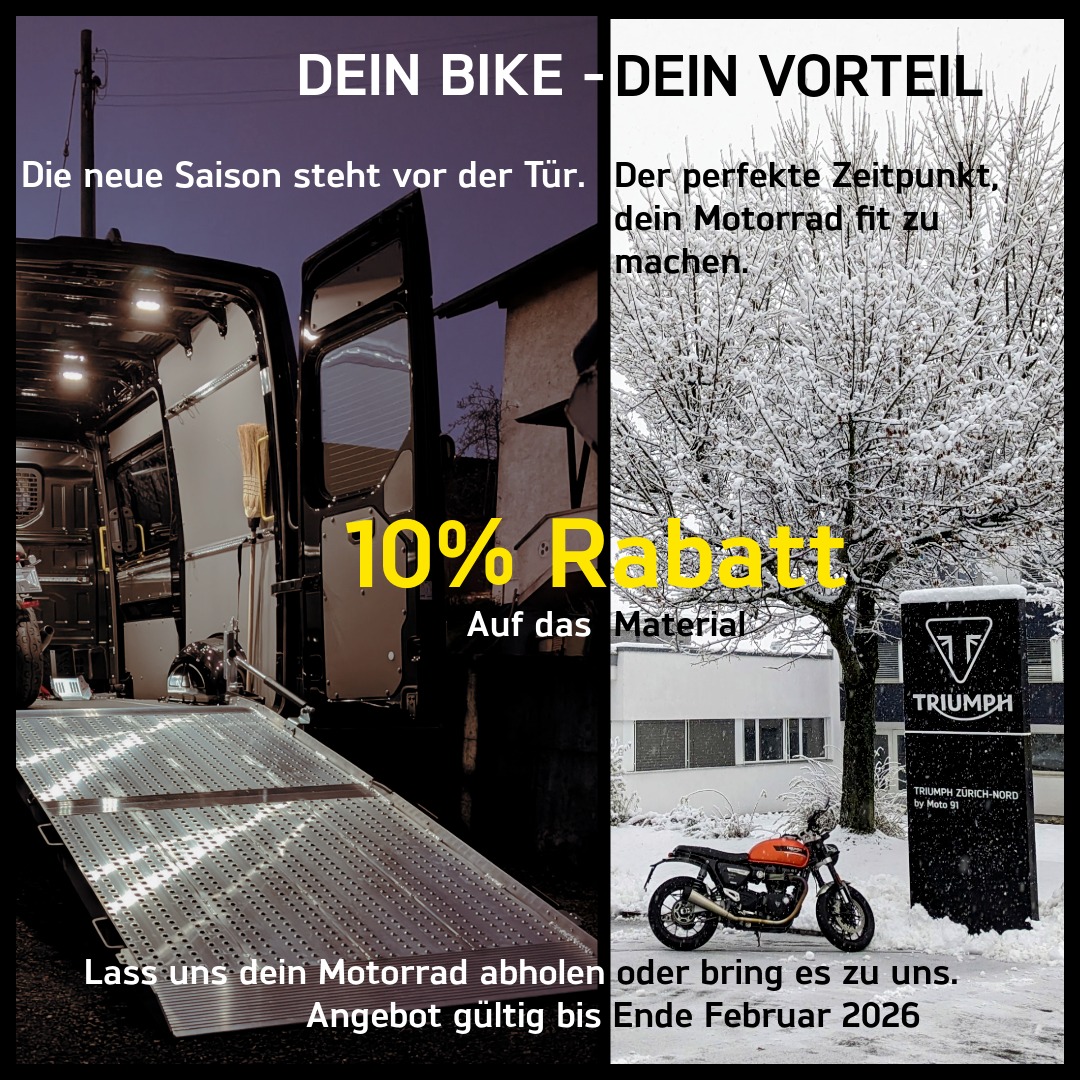 WILLKOMMEN BEI MOTO 91 AG - Triumph Zürich Nord